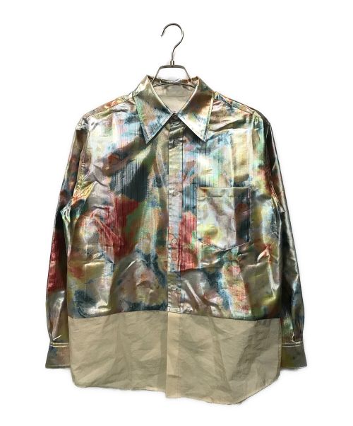 TOGA PULLA（トーガ プルラ）TOGA PULLA (トーガ プルラ) Metallic print shirt メタリック サイズ:38の古着・服飾アイテム