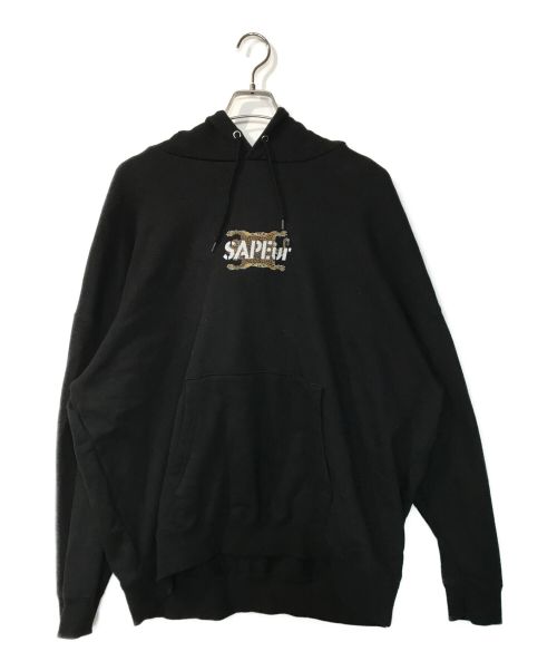 SAPEur（サプール）SAPEur (サプール) TIBETAN LEOPARD HOODIE ブラック サイズ:XLの古着・服飾アイテム