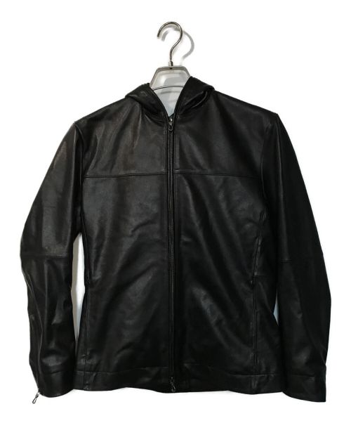Custom Culture（カスタムカルチャー）Custom Culture (カスタムカルチャー) フーデットレザージャケット ブラック サイズ:Lの古着・服飾アイテム