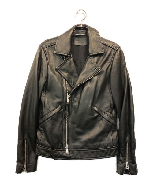 ALL SAINTS（オールセインツ）ALL SAINTS (オールセインツ) ラムレザーライダースジャケット ブラック サイズ:XSの古着・服飾アイテム