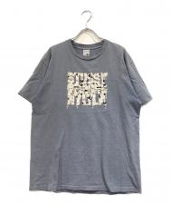 stussy (ステューシー) プリントTシャツ ブルー サイズ:SIZE L