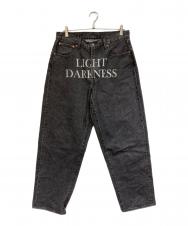 LEVI'S (リーバイス) UNDERCOVER (アンダーカバー) コラボバギーデニムパンツ ブラック サイズ:SIZE 81cm (W32)