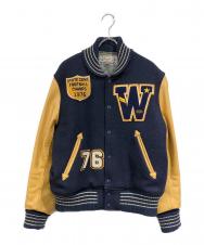 WHITESVILLE (ホワイツビル) SEMI DECORATION AWARD JACKET/スタジャン ネイビー×ベージュ サイズ:SIZE 38