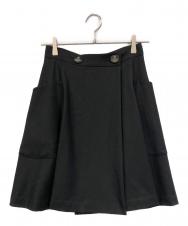 Vivienne Westwood RED LABEL (ヴィヴィアンウエストウッドレッドレーベル) オーブボタンラップスカート ブラック サイズ:SIZE M