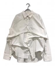 OMMO (オーエムエムオー) 2WAY TUCK LAYERED SHIRT ホワイト サイズ:SIZE Free