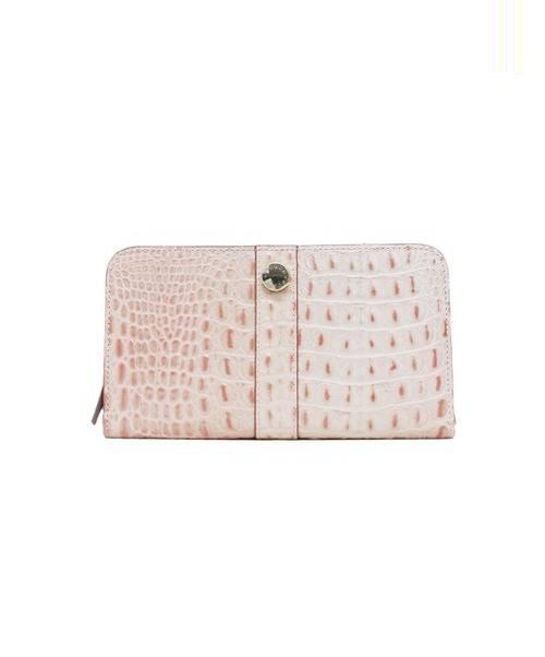 FURLA（フルラ）FURLA (フルラ) クロコ型押し長財布 ピンク 未使用品の古着・服飾アイテム