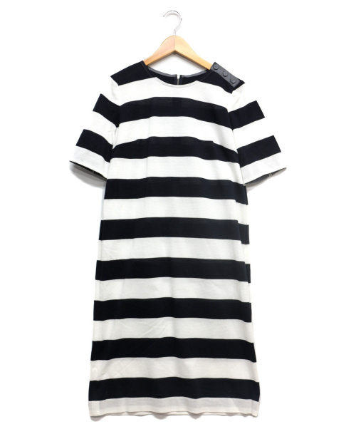 中古 古着通販 Aquascutum アクアスキュータム ボーダーカットソーワンピース ホワイト ネイビー サイズ ｆ ブランド 古着通販 トレファク公式 Trefac Fashion
