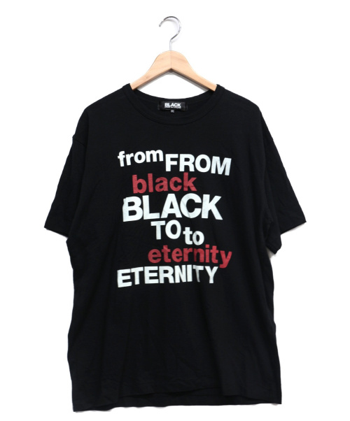 中古・古着通販】BLACK COMME des GARCONS (ブラックコムデギャルソン) メッセージTシャツ ブラック サイズ:XXL｜ブランド・古着通販  トレファク公式【TREFAC FASHION】