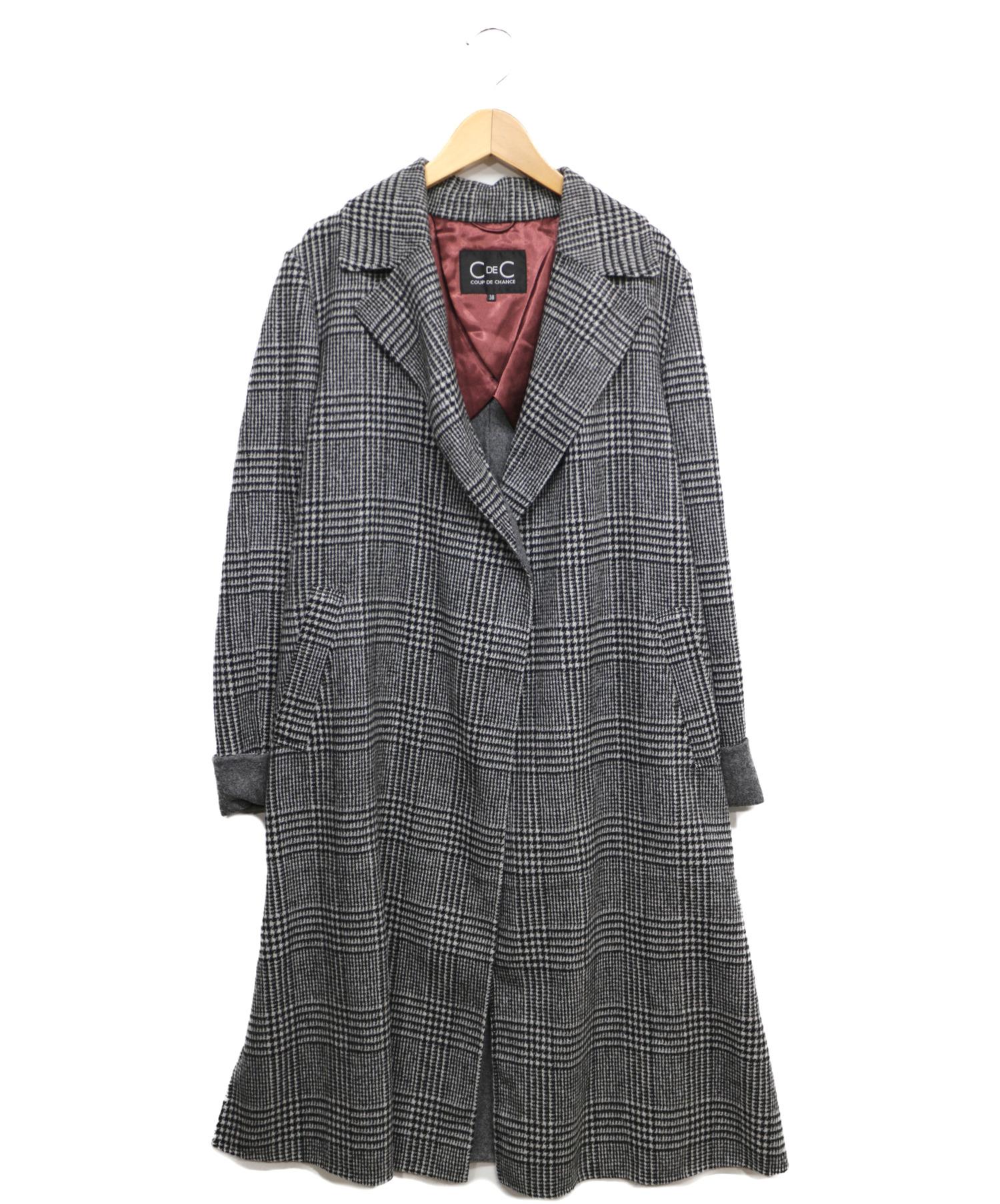 中古 古着通販 Coup De Chance クード シャンス ロングコート グレー サイズ 38 千鳥格子 ブランド 古着通販 トレファク公式 Trefac Fashion