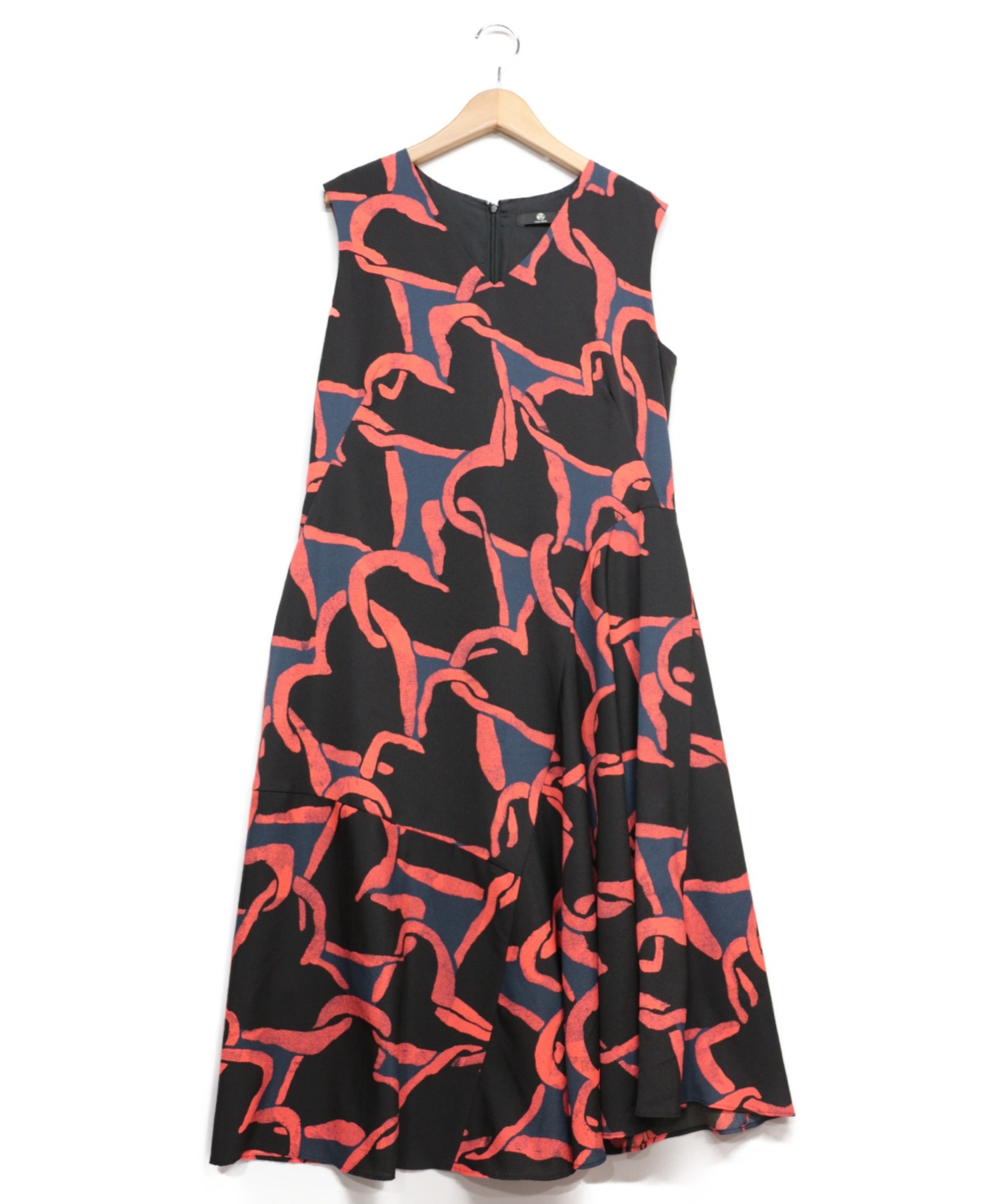 中古 古着通販 Ps Paul Smith ピーエスポールスミス ノースリーブワンピース ブラック レッド サイズ 40 ブランド 古着通販 トレファク公式 Trefac Fashion