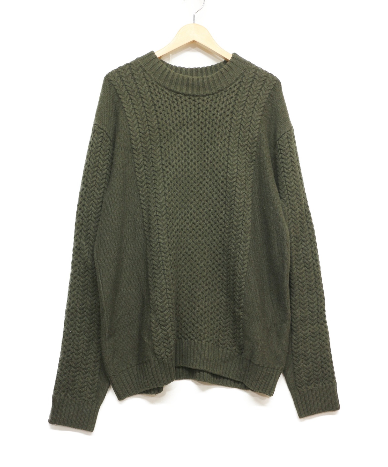 中古 古着通販 Ouur アウアー ケーブルニット オリーブ サイズ S ブランド 古着通販 トレファク公式 Trefac Fashion