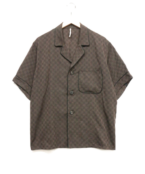 中古 古着通販 Ms Braque エムズ ブラック パジャマシャツ ブラウン サイズ 42 チェッカー柄 ブランド 古着通販 トレファク公式 Trefac Fashion