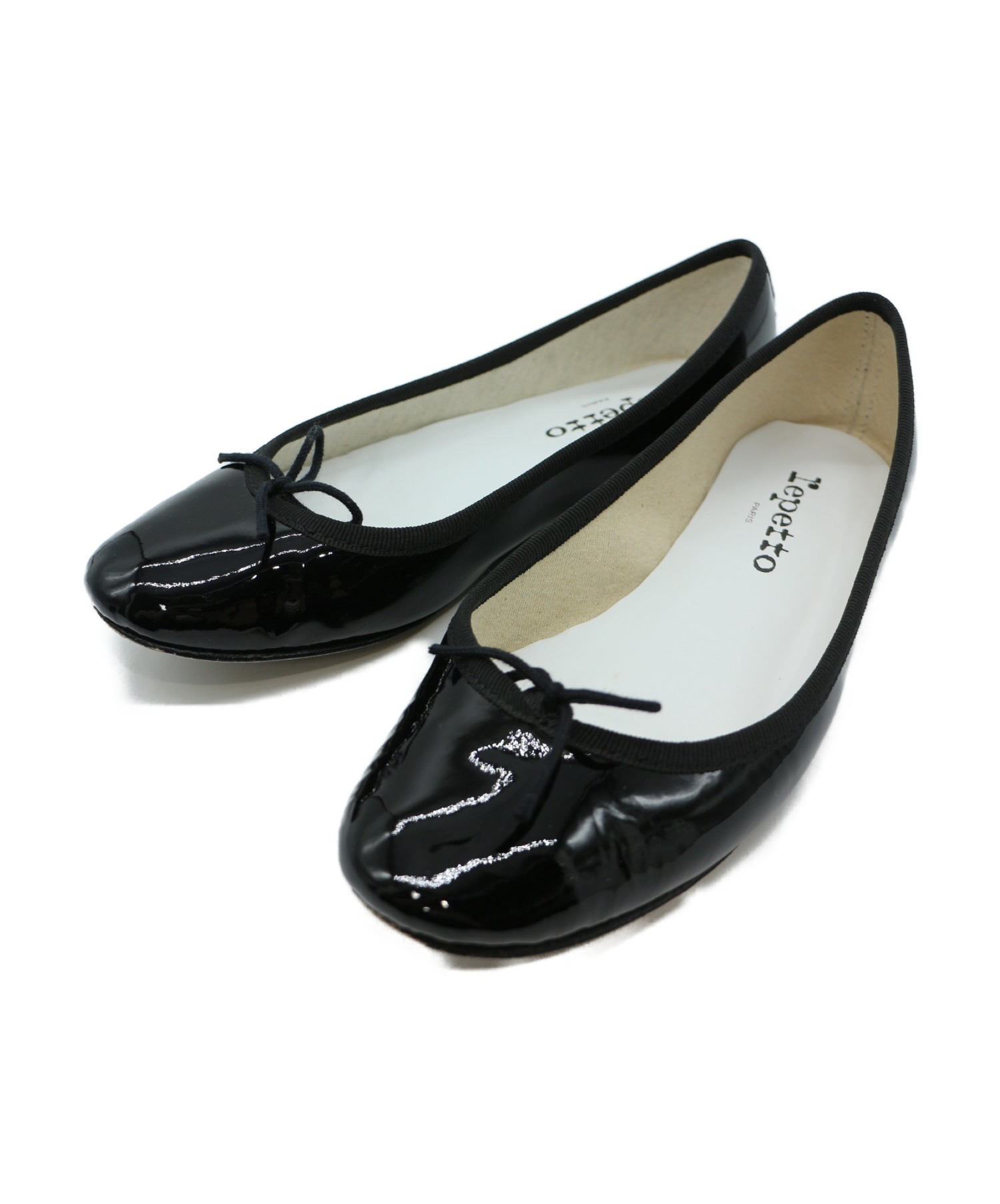 中古 古着通販 Repetto レペット エナメルフラットシューズ ブラック サイズ 37 ブランド 古着通販 トレファク公式 Trefac Fashion