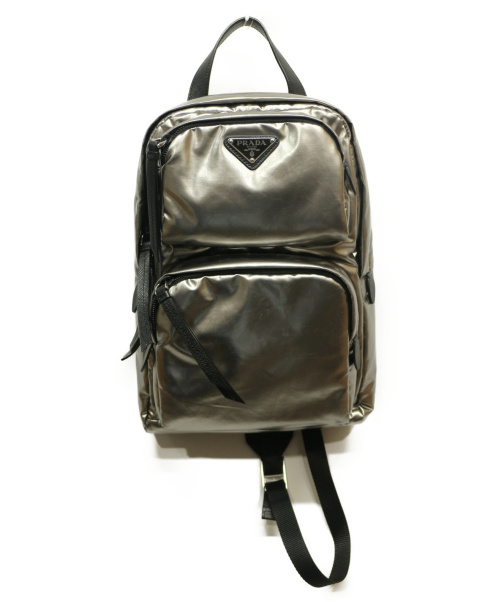 中古 古着通販 Prada プラダ ボディバッグ シルバー テスートメタル 1bz026 ブランド 古着通販 トレファク公式 Trefac Fashion