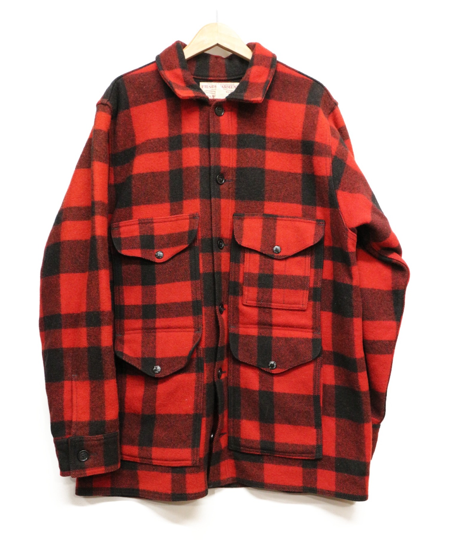 中古 古着通販 Filson フィルソン マッキーノクルーザージャケット レッド ブラック サイズ 44 ブランド 古着通販 トレファク公式 Trefac Fashion