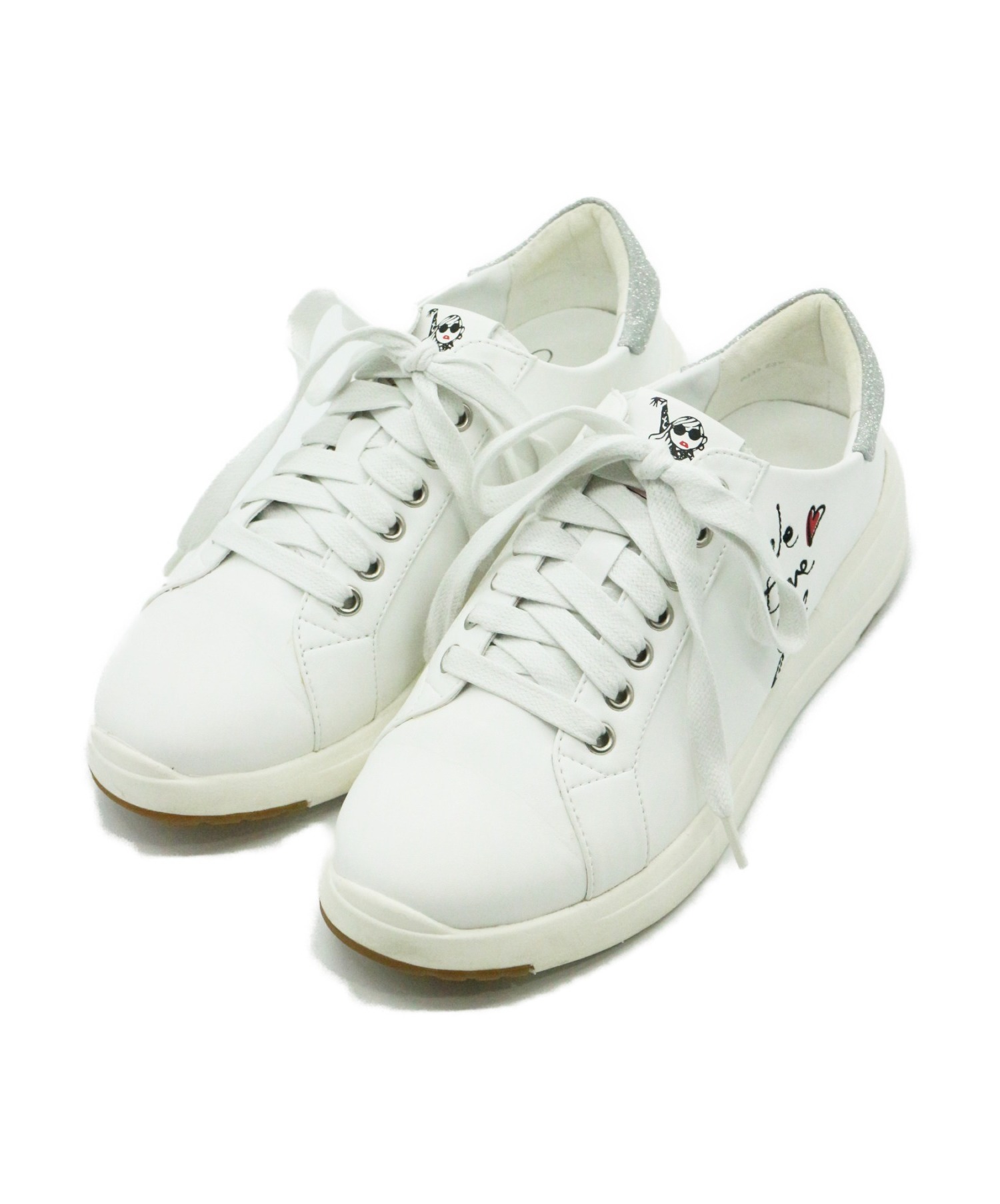 中古 古着通販 Jill Stuart ジルスチュアート ローカットスニーカー ホワイト サイズ 23 5 コラボモデル ブランド 古着通販 トレファク公式 Trefac Fashion