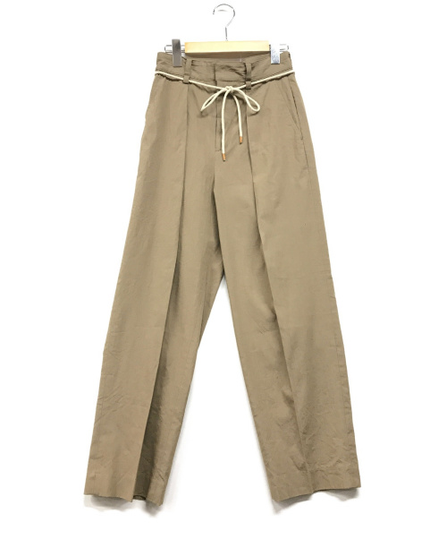 MACPHEE（マカフィー）MACPHEE (マカフィー) リネン混パンツ ベージュ サイズ:34の古着・服飾アイテム