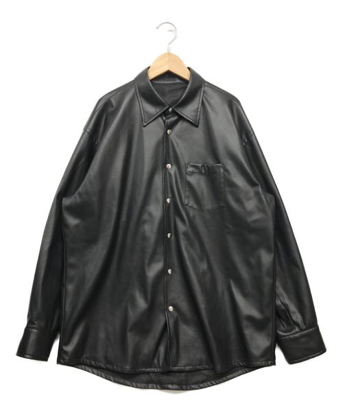 ALLEGE（アレッジ）ALLEGE (アレッジ) Synthetic Leather Shirt ブラック サイズ:3の古着・服飾アイテム