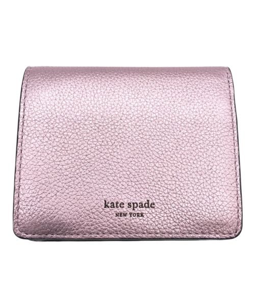 Kate Spade（ケイトスペード）Kate Spade (ケイトスペード) 2つ折り財布 ネイビー×ピンクの古着・服飾アイテム