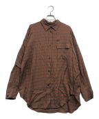 6(ROKU) BEAUTY&YOUTH（ロク ビューティーアンドユース）の古着「デザインチェックシャツ」｜グレー×オレンジ