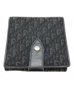 Christian Dior）の古着「トロッター柄Wホック2つ折り財布」｜ブラック