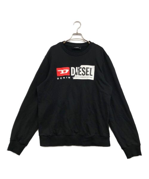 DIESEL（ディーゼル）DIESEL (ディーゼル) ロゴスウェット ブラック サイズ:Ⅼの古着・服飾アイテム