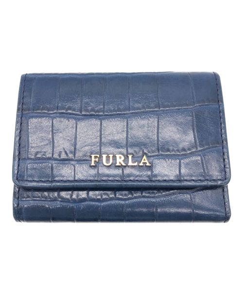 FURLA（フルラ）FURLA (フルラ) コンパクトウォレット ネイビーの古着・服飾アイテム