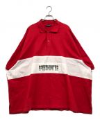 BALENCIAGAバレンシアガ）の古着「Speedhunter Oversized Cotton-Jersey Polo Shirt」｜レッド
