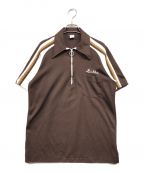 Hiltonヒルトン）の古着「70-80‘Sハーフジップボーリングシャツ」｜ブラウン