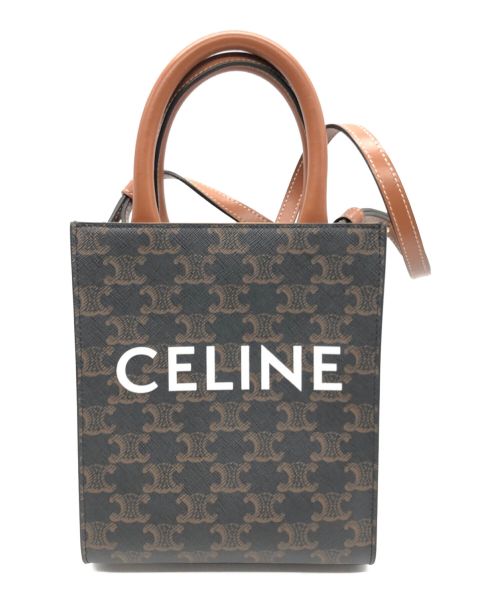 CELINE（セリーヌ）CELINE (セリーヌ) ミニ バーティカルカバ ブラウンの古着・服飾アイテム