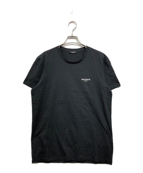 BALMAIN（バルマン）BALMAIN (バルマン) FLOCKY SMALL LOGO T-SHIRT ブラック サイズ:Ⅿの古着・服飾アイテム