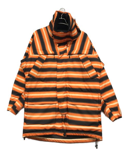 Casely-Hayford（ケイスリーヘイフォード）Casely-Hayford (ケイスリーヘイフォード) スタンドカラーコート オレンジ×ブラック サイズ:XSの古着・服飾アイテム