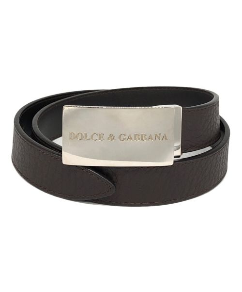 DOLCE & GABBANA（ドルチェ＆ガッバーナ）DOLCE & GABBANA (ドルチェ＆ガッバーナ) レザーベルト ブラウンの古着・服飾アイテム
