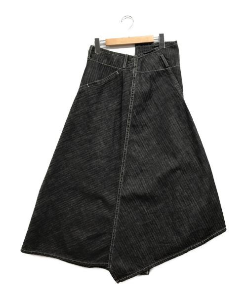 Y's（ワイズ）Y's (ワイズ) デザインヘリンボーンスカート ブラック サイズ:不明の古着・服飾アイテム