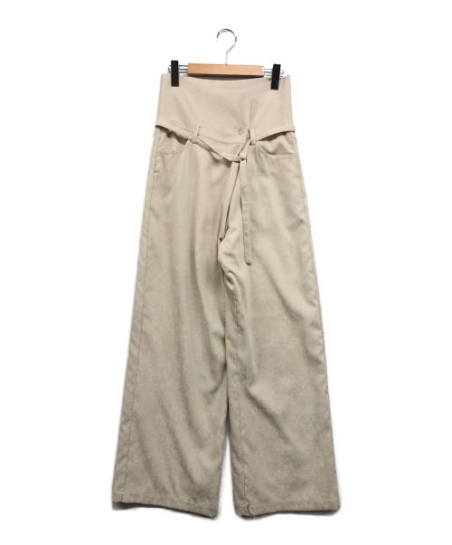 CLANE（クラネ）CLANE (クラネ) WAIST BELT CORDUROY PANTS ベージュ サイズ:1の古着・服飾アイテム