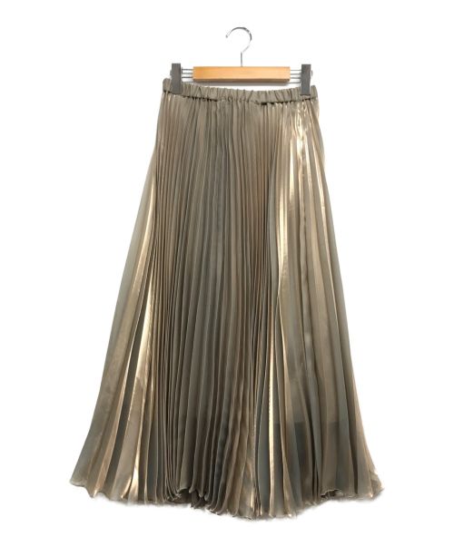 UNITED ARROWS（ユナイテッドアローズ）UNITED ARROWS (ユナイテッドアローズ) UWFM P GLITTER プリーツスカート ゴールド サイズ:36の古着・服飾アイテム