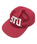 stussyステューシー）の古着「stu arch strapback cap」｜レッド