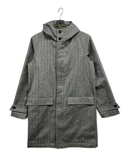 M.I.D.A.（ミダ）M.I.D.A. (ミダ) Bonding Hooded Coat グレー サイズ:46の古着・服飾アイテム