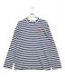 PLAY COMME des GARCONS（プレイ コムデギャルソン）の古着「Striped L/S T-shirts RED HEART」｜ネイビー×ホワイト