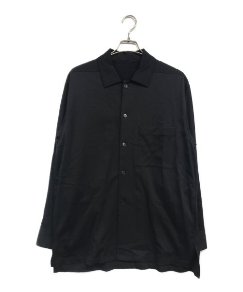 08sircus（ゼロエイトサーカス）08sircus (ゼロエイトサーカス) Viscose wool long shirt jacket ブラック サイズ:5の古着・服飾アイテム