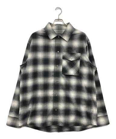 中古・古着通販】MONCLER (モンクレール) CAMICIAバックロゴフランネル  