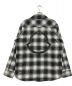 MONCLER (モンクレール) CAMICIAバックロゴフランネルシャツ ホワイト×ブラック サイズ:L：36000円