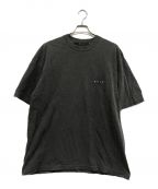 MUZE×OLIミューズ×オリ）の古着「LOGO EMBROIDERY GARMENT DYE T-SHIRT/ロゴ　エンブロイダリー　ガーメント　ダイ　Tシャツ」｜ブラック