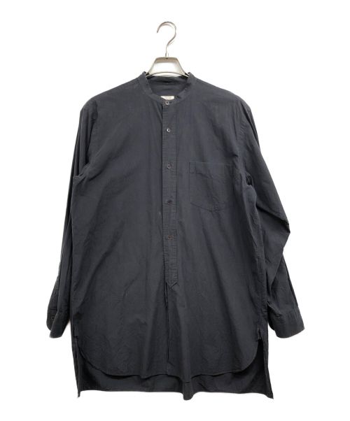 COMOLI（コモリ）COMOLI (コモリ) BAND COLLAR SHIRT ネイビー サイズ:2の古着・服飾アイテム