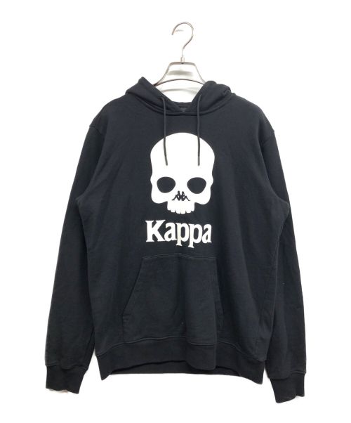 KAPPA（カッパ）Kappa (カッパ) HYDROGEN (ハイドロゲン) SKULL LOGO HOODIE ブラック×ホワイト サイズ:Ｓの古着・服飾アイテム