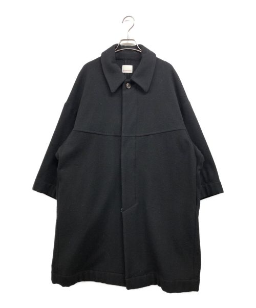 Honnete（オネット）Honnete (オネット) ブリティッシュラムメルトンラウンドカラーコート ブラック サイズ:不明の古着・服飾アイテム