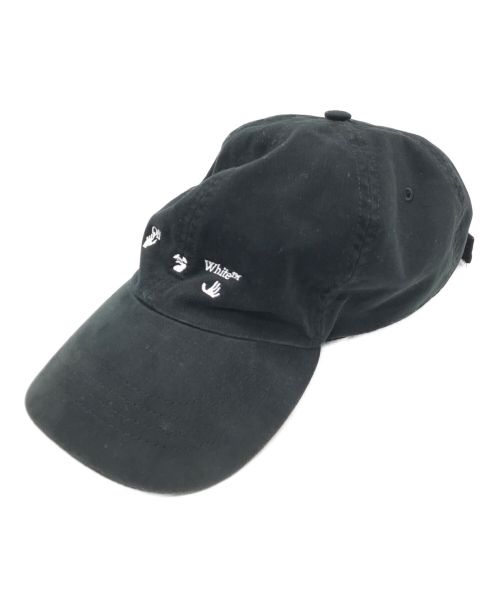 OFFWHITE（オフホワイト）OFFWHITE (オフホワイト) OW LOGO BASEBALL CAP ブラックの古着・服飾アイテム