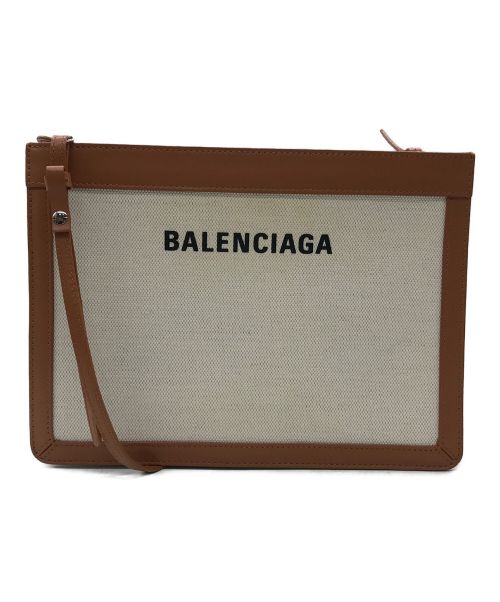 BALENCIAGA（バレンシアガ）BALENCIAGA (バレンシアガ) NAVY POCHETTE キャンバスショルダーバッグの古着・服飾アイテム
