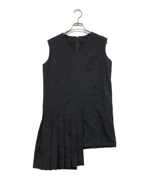 Y's（ワイズ）Y's (ワイズ) ノースリーブプリーツワンピース ブラック サイズ:3の古着・服飾アイテム