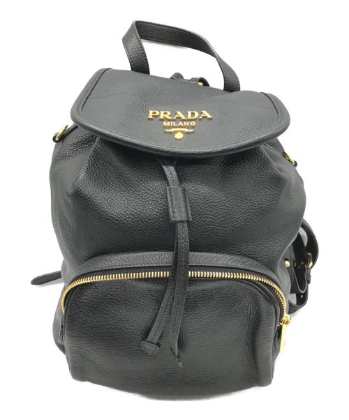 PRADA（プラダ）PRADA (プラダ) レザーリュック NERO(ブラック)の古着・服飾アイテム